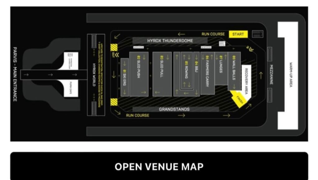 La Venue Map de l'Hyrox de New York 2025